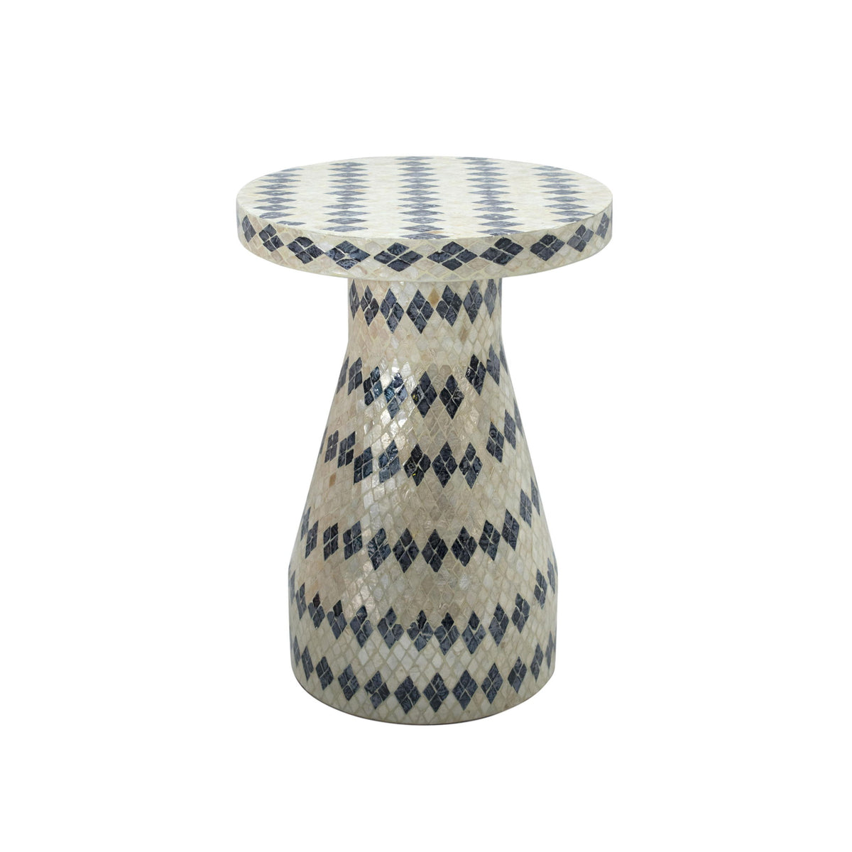 Halio - Checkered Shell Side Table - R&R Furniture Gallery (Fountain Valley, CA)