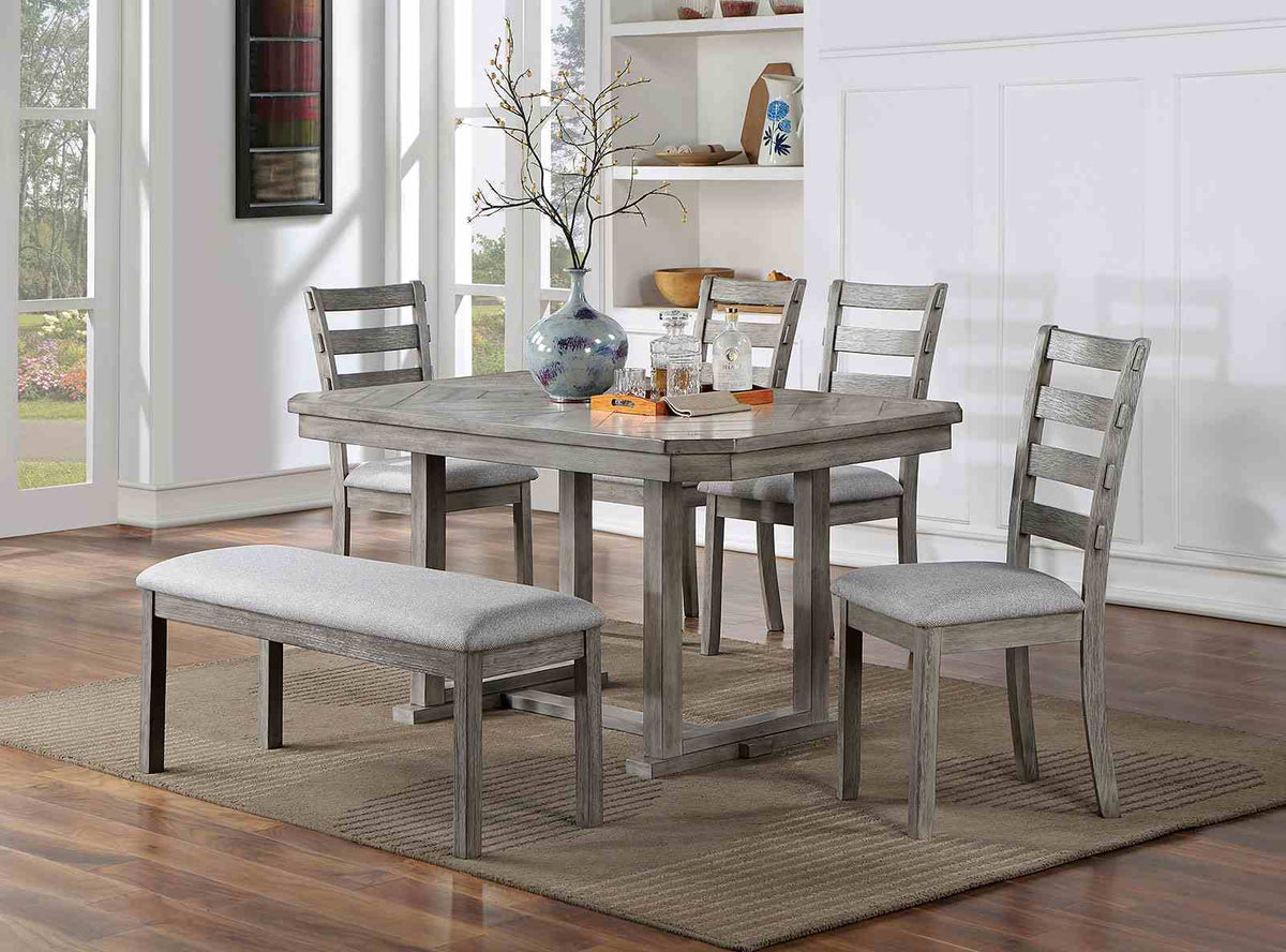 Laquila - 6 Pc. Dining Table Set w/ Bench