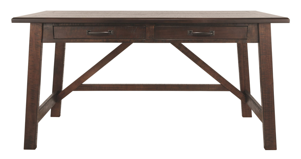 Baldridge - Home Office Large Leg Desk - Rustic Brown - R&R Furniture Gallery (Fountain Valley, CA)
