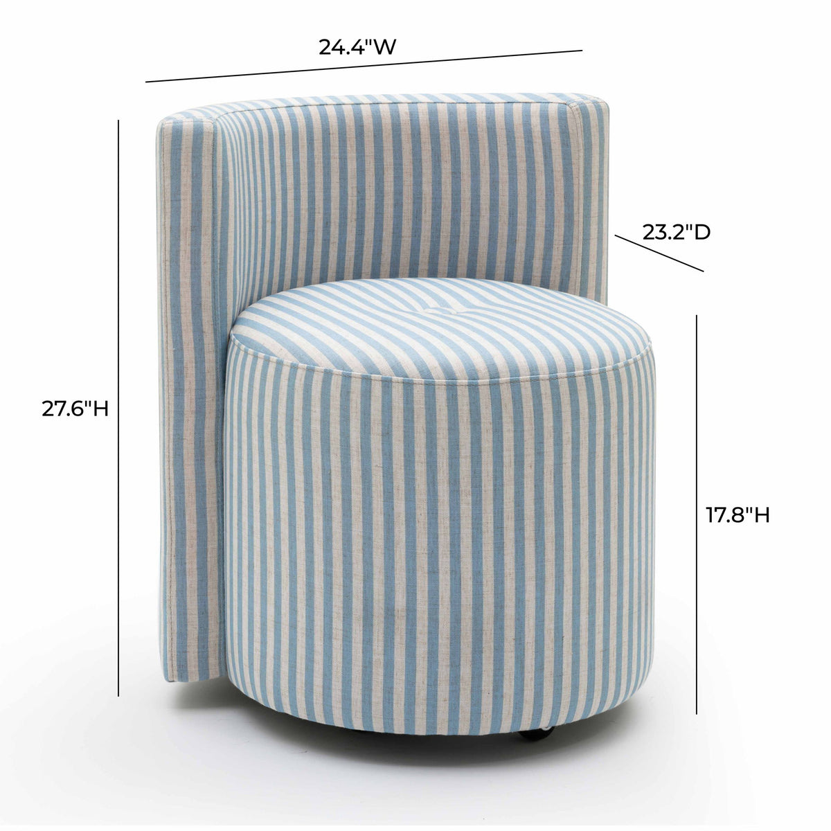Alyssa - Striped Rolling Desk Chair - R&R Furniture Gallery (Fountain Valley, CA)