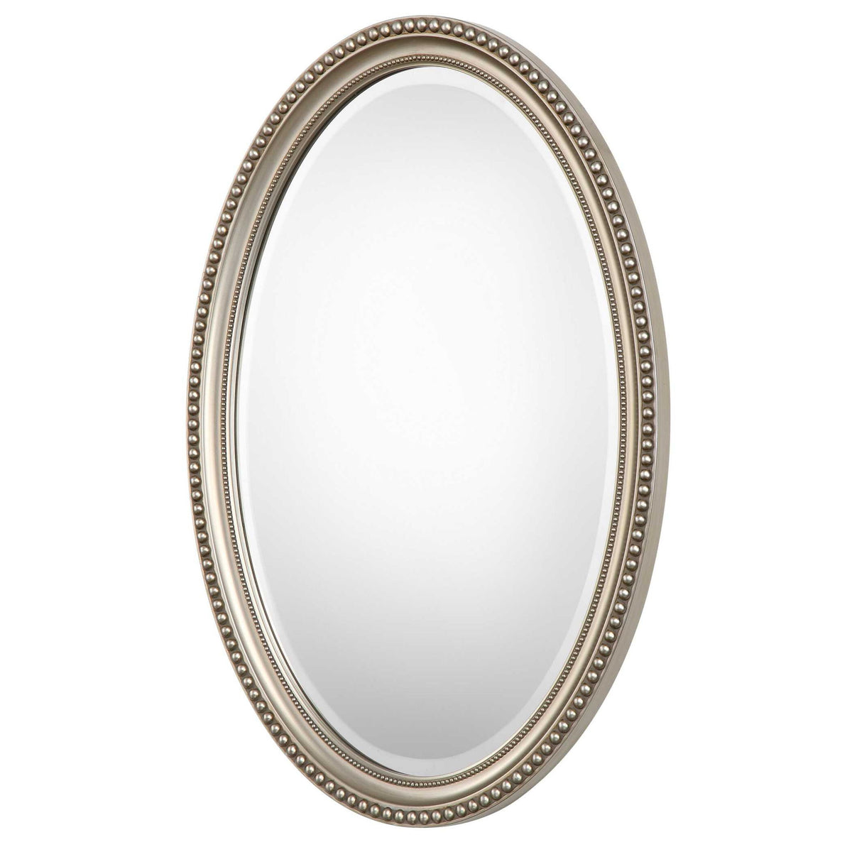 Mirror - Metallic Silver & Brown Antiquing