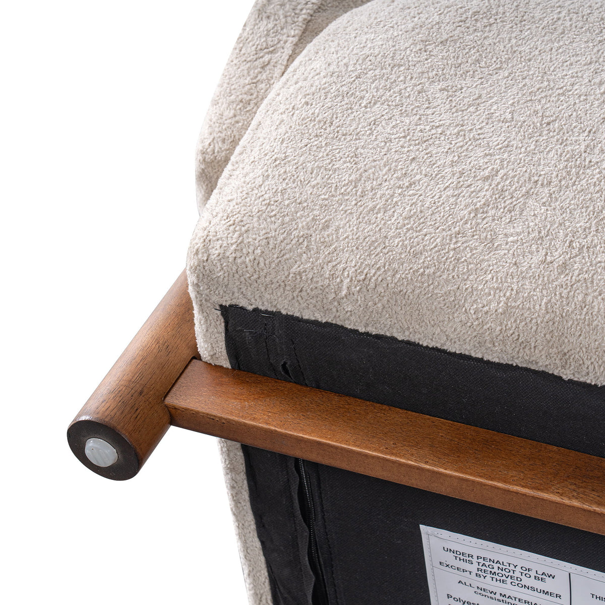 Modern Accent Chair With Recessed Arms And Tight Back