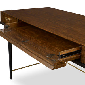 Glide - Desk - Gold / Woodtone