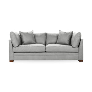 Classic Home Audrey stationary sofa with plush fabric upholstery, featuring a modern design and comfortable seating.