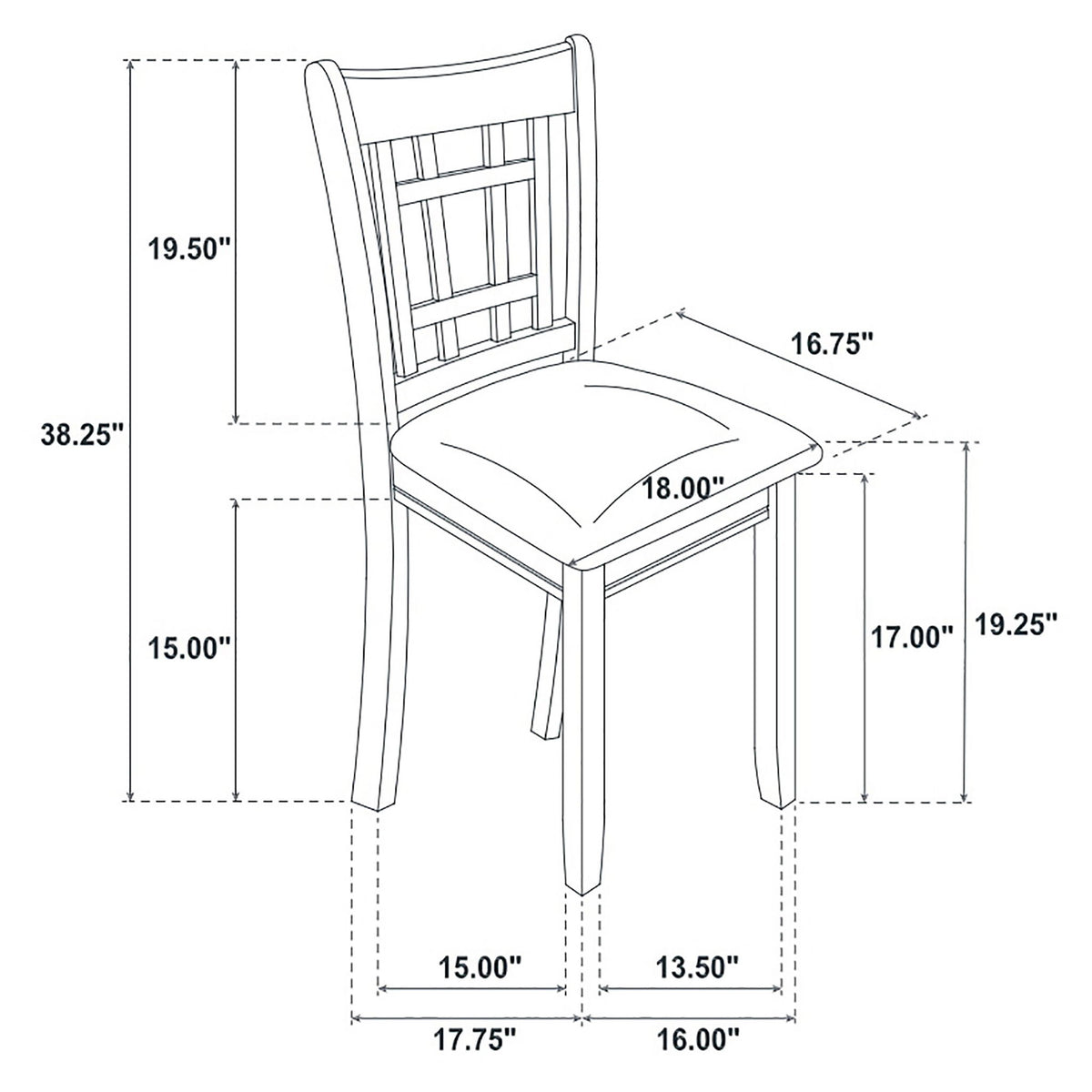 Lattice Back Side Chairs (Set of 2)
