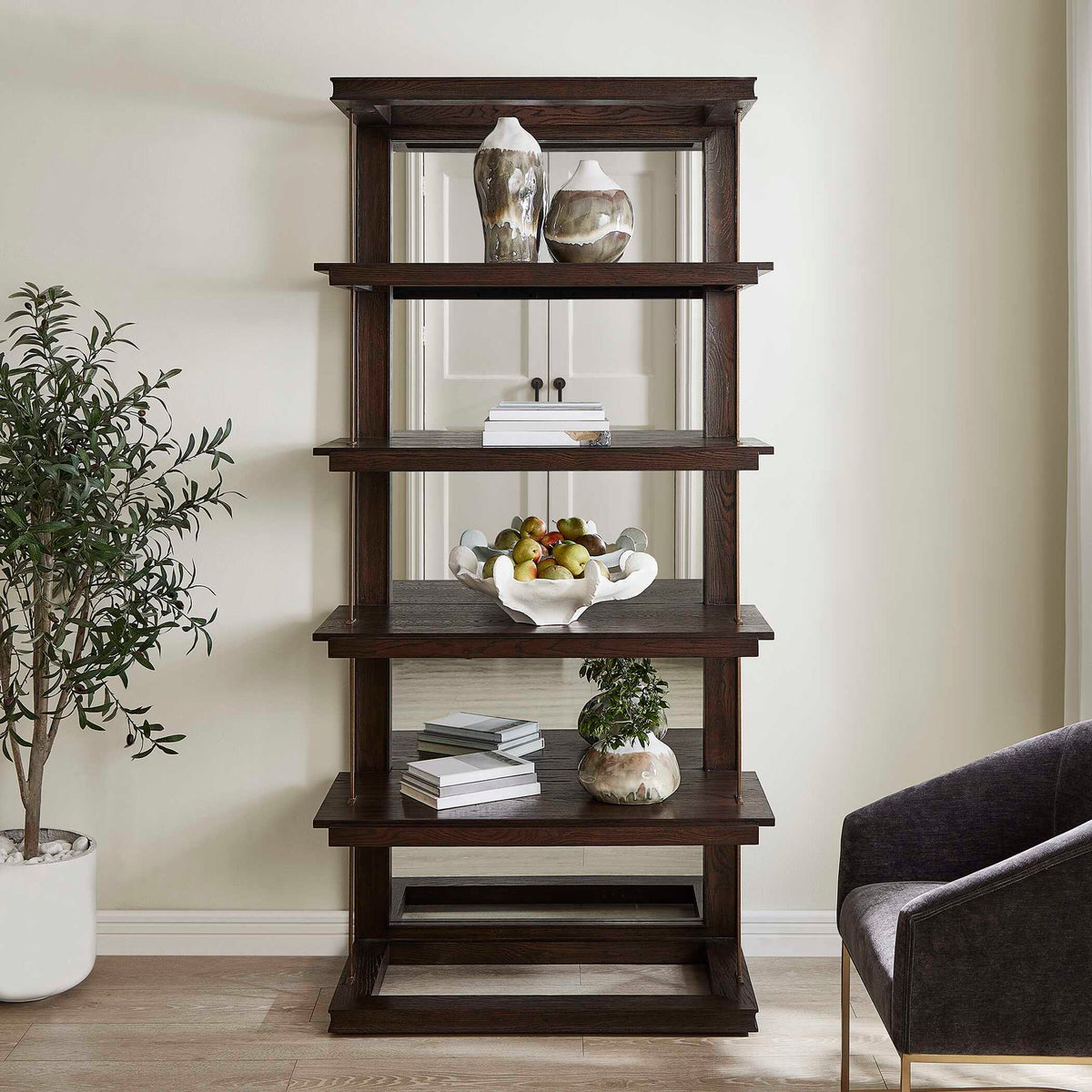 Kai - Etagere - Dark Walnut