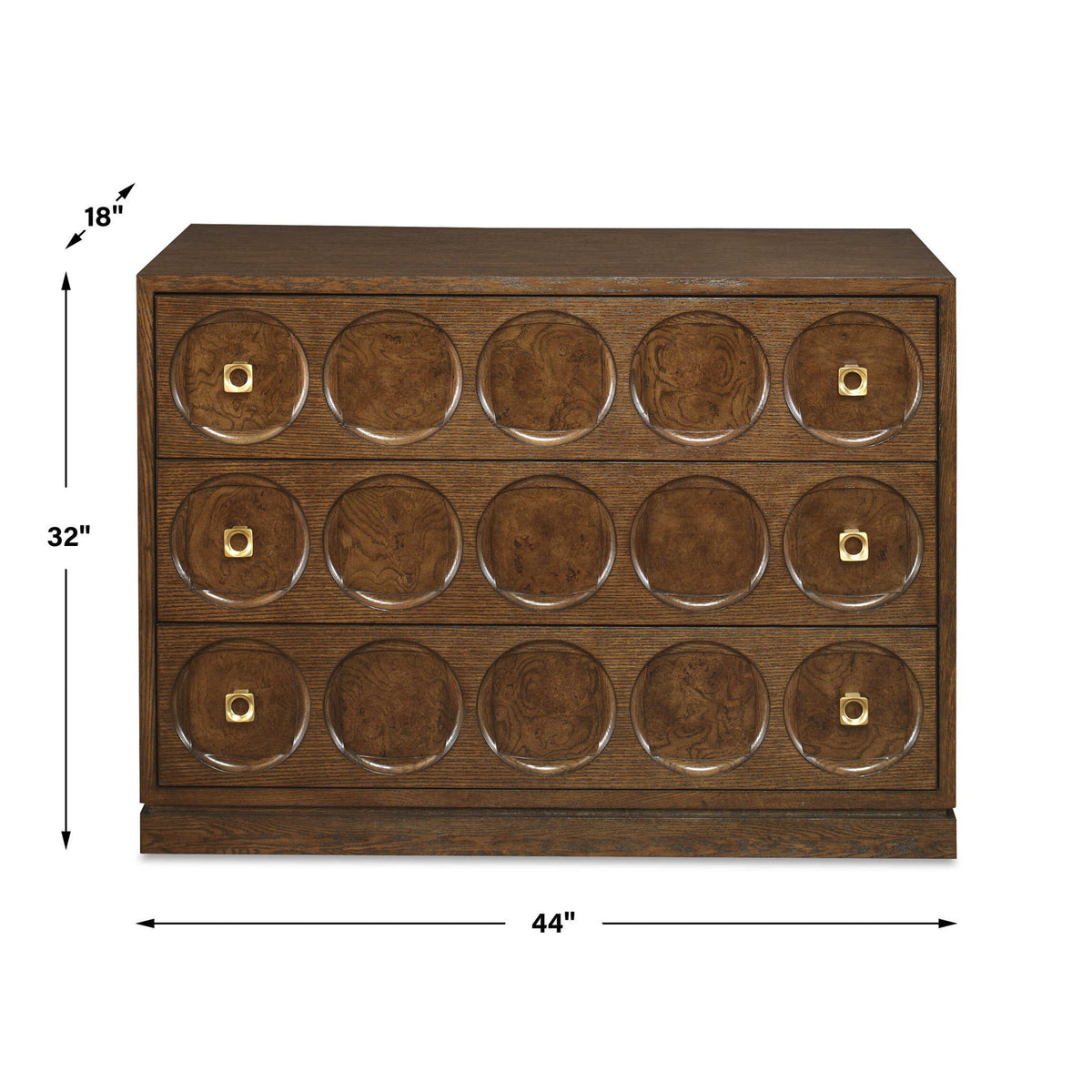 Roundabout - 3 Drawer Chest - Cocoa Brown
