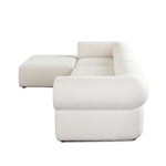 Zia 2PC Modular Sofa in Light Camel Performance Velvet Fabric