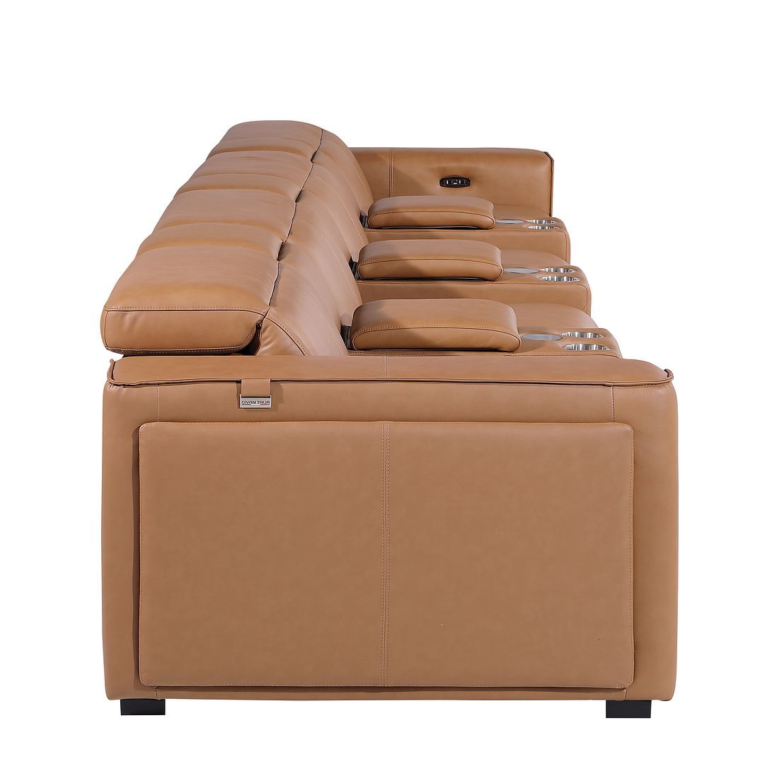 1224 - 7-Piece Modular Power Reclining Sofa In With 4 Power Recliners & Power Headrests