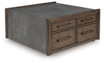 Kallenny - Square Cocktail Table - Brown / Gray - R&R Furniture Gallery (Fountain Valley, CA)