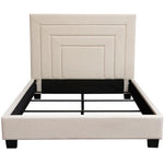 Arden Eastern King Bed w/ 54" Headboard in Cream Fabric