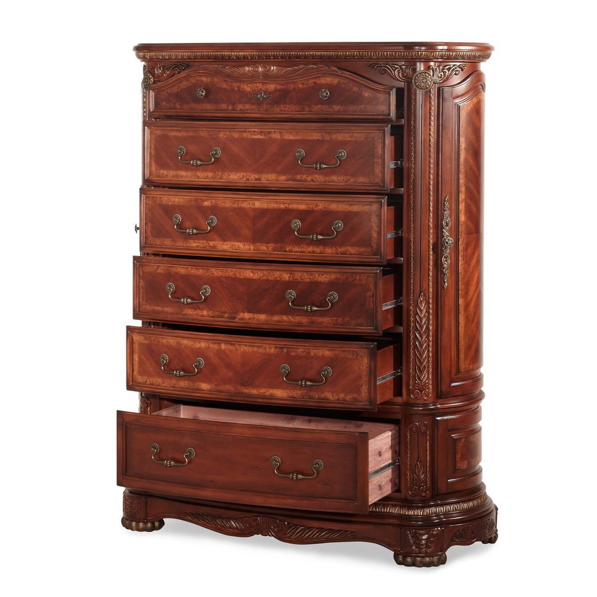 Cortina - 6-Drawer Chest - Honey Walnut - R&R Furniture Gallery (Fountain Valley, CA)