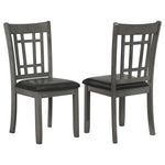 Lavon Wood Dining Side Chair Black and Medium Grey (Set of 2)