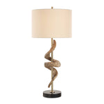 Rams - Horn Table Lamp - Light Brown