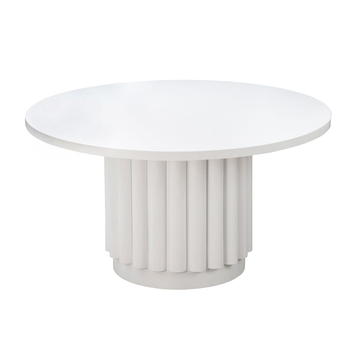 Kali - Round Dining Table - White - R&R Furniture Gallery (Fountain Valley, CA)