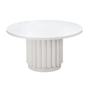 Kali - Round Dining Table - White - R&R Furniture Gallery (Fountain Valley, CA)