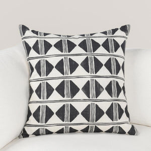 Nubia - 22" x 22" Pillow - Black / White