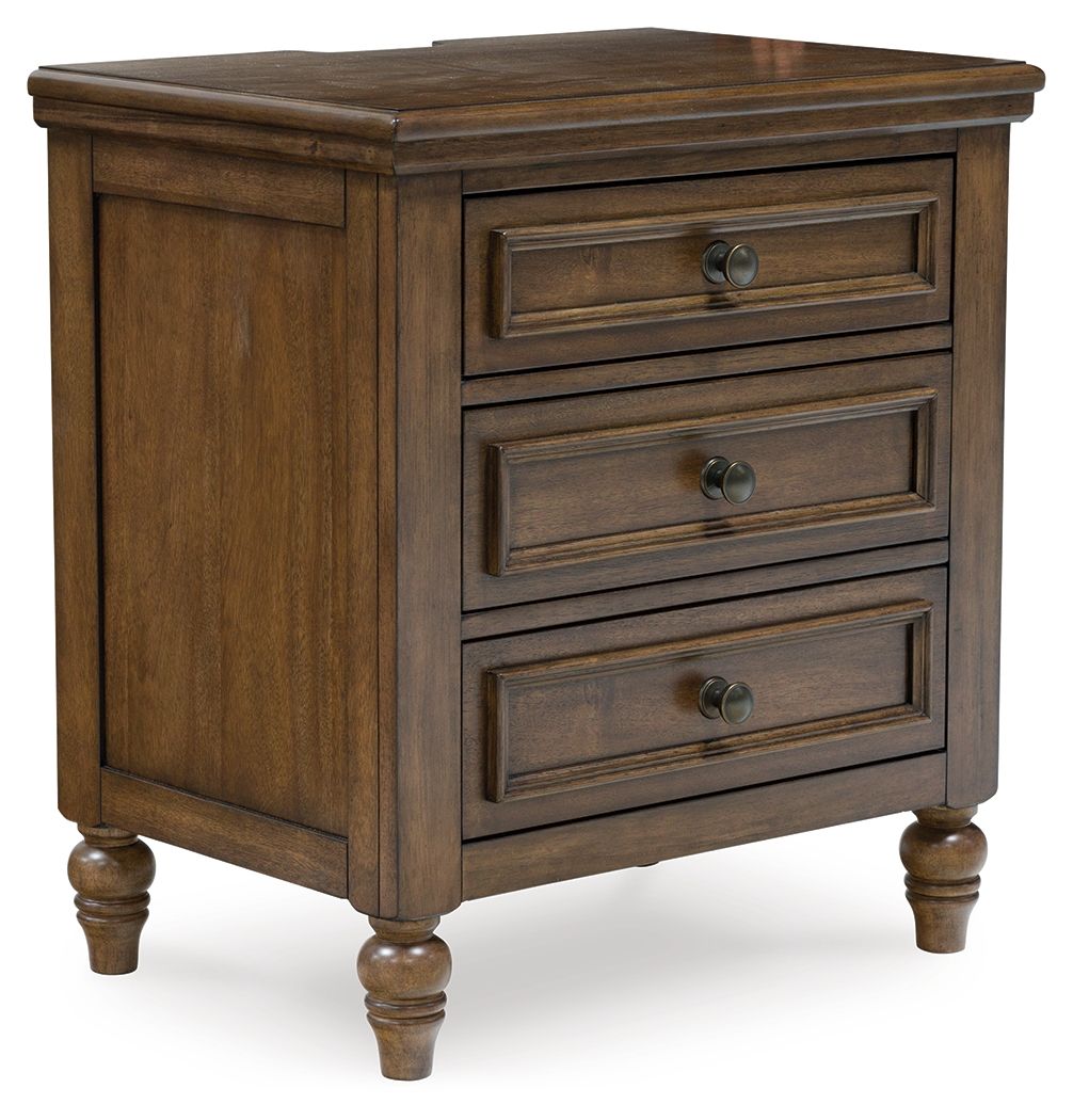 Sturlayne - Three Drawer Night Stand - Brown - R&R Furniture Gallery (Fountain Valley, CA)