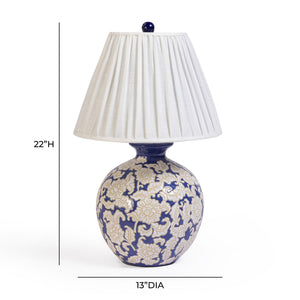 Diana - Table Lamp - Blue & White - R&R Furniture Gallery (Fountain Valley, CA)