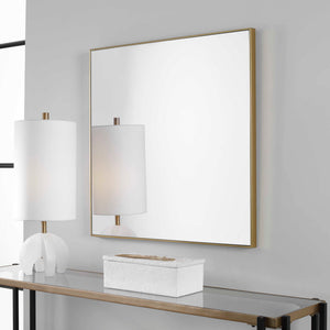 Uttermost Alexo square wall mirror with sleek frame, showcasing modern design and reflective glass for stylish home decor.