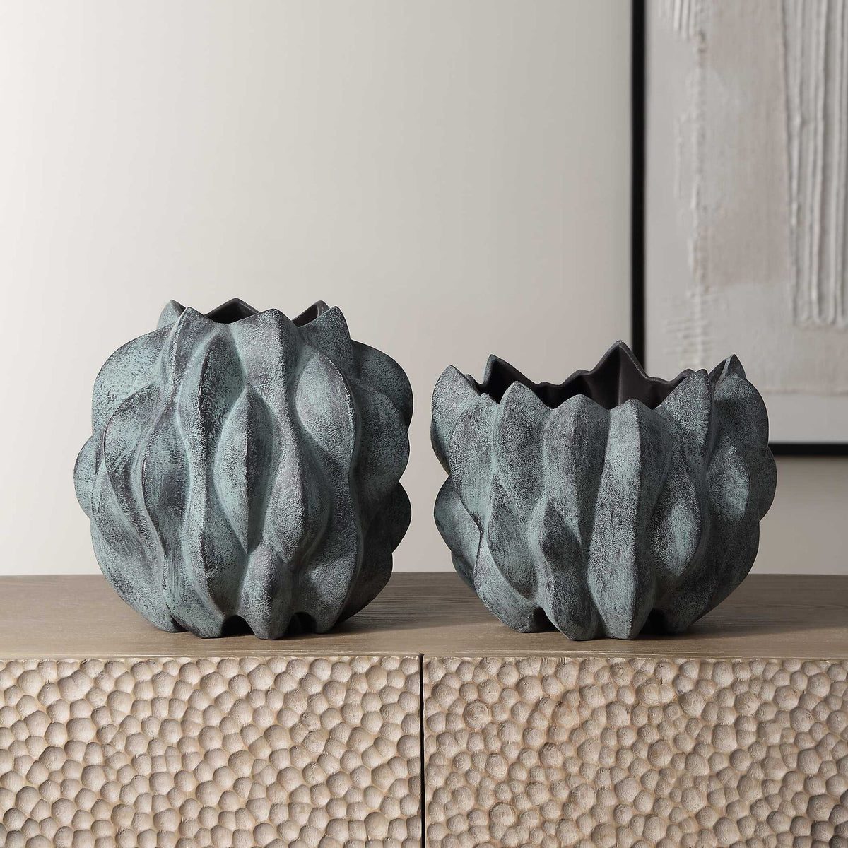 Verdant - Vases (Set of 2) - Bronze
