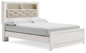 Altyra - Queen Panel Bookcase Bed With Roll Slats - White - R&R Furniture Gallery (Fountain Valley, CA)
