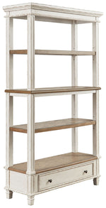 Realyn - Bookcase - Brown / White - R&R Furniture Gallery (Fountain Valley, CA)