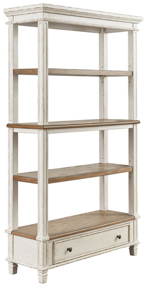 Realyn - Bookcase - Brown / White - R&R Furniture Gallery (Fountain Valley, CA)