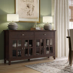 Artisan - Large 4 Door Sideboard Buffet - Dark Chestnut Brown