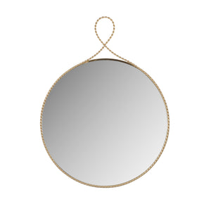Ravina - Round Wall Mirror - Braided Brass - R&R Furniture Gallery (Fountain Valley, CA)