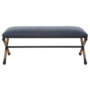 Firth - Rustic Bench - Navy