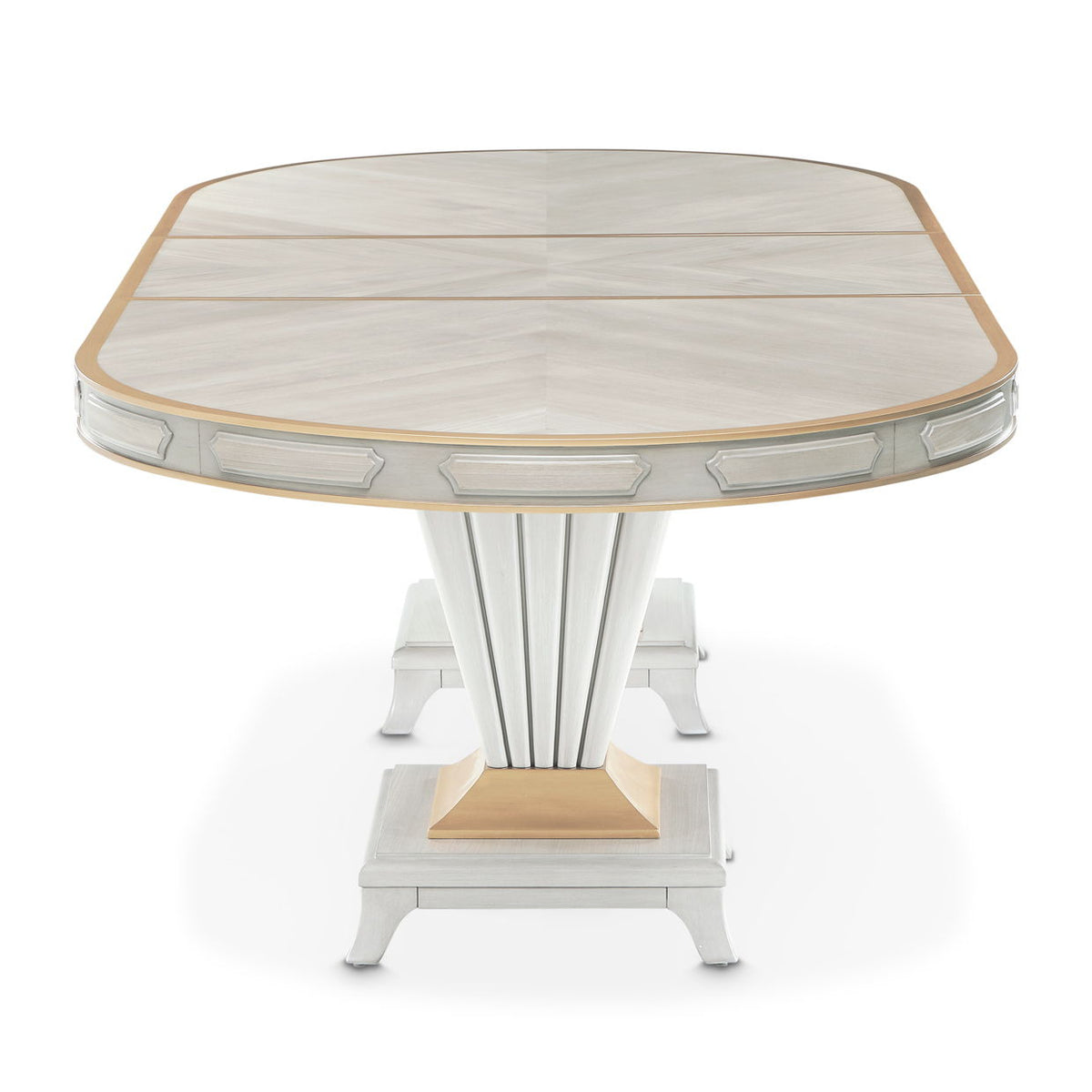 St. Charles - Double Pedestal Dining Table - Dove Gray - R&R Furniture Gallery (Fountain Valley, CA)