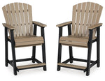 Fairen Trail - Barstool (Set of 2) - Black / Driftwood