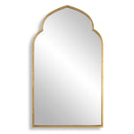 Moroccan Style Mirror - Lightly Antiqued Gold