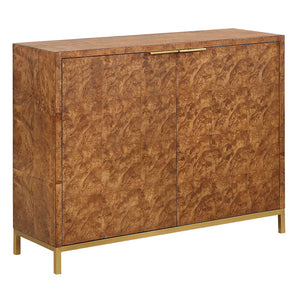 Jethro - Burl 2 Door Cabinet - Woodtone
