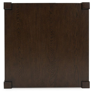 Breckington - Square End Table - Dark Brown - R&R Furniture Gallery (Fountain Valley, CA)
