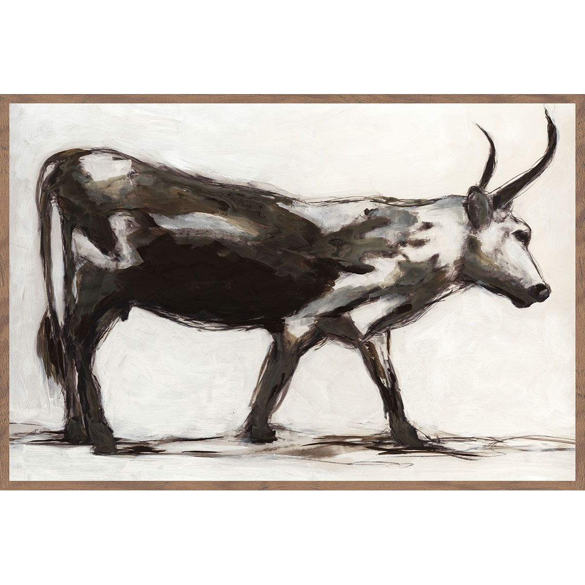 Horn - 48" x 72" Painting By Buddy Whitlock - Walnut - R&R Furniture Gallery (Fountain Valley, CA)