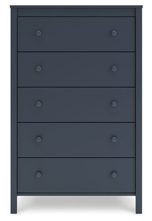 Simmenfort - Five Drawer Chest - Navy Blue - R&R Furniture Gallery (Fountain Valley, CA)