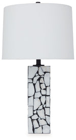 Macaria - Marble Table Lamp - White / Black - R&R Furniture Gallery (Fountain Valley, CA)