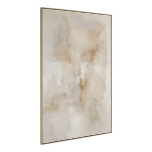 Remedy - Hand Painted Modern Canvas - Brown / Gray / White / Woodtone