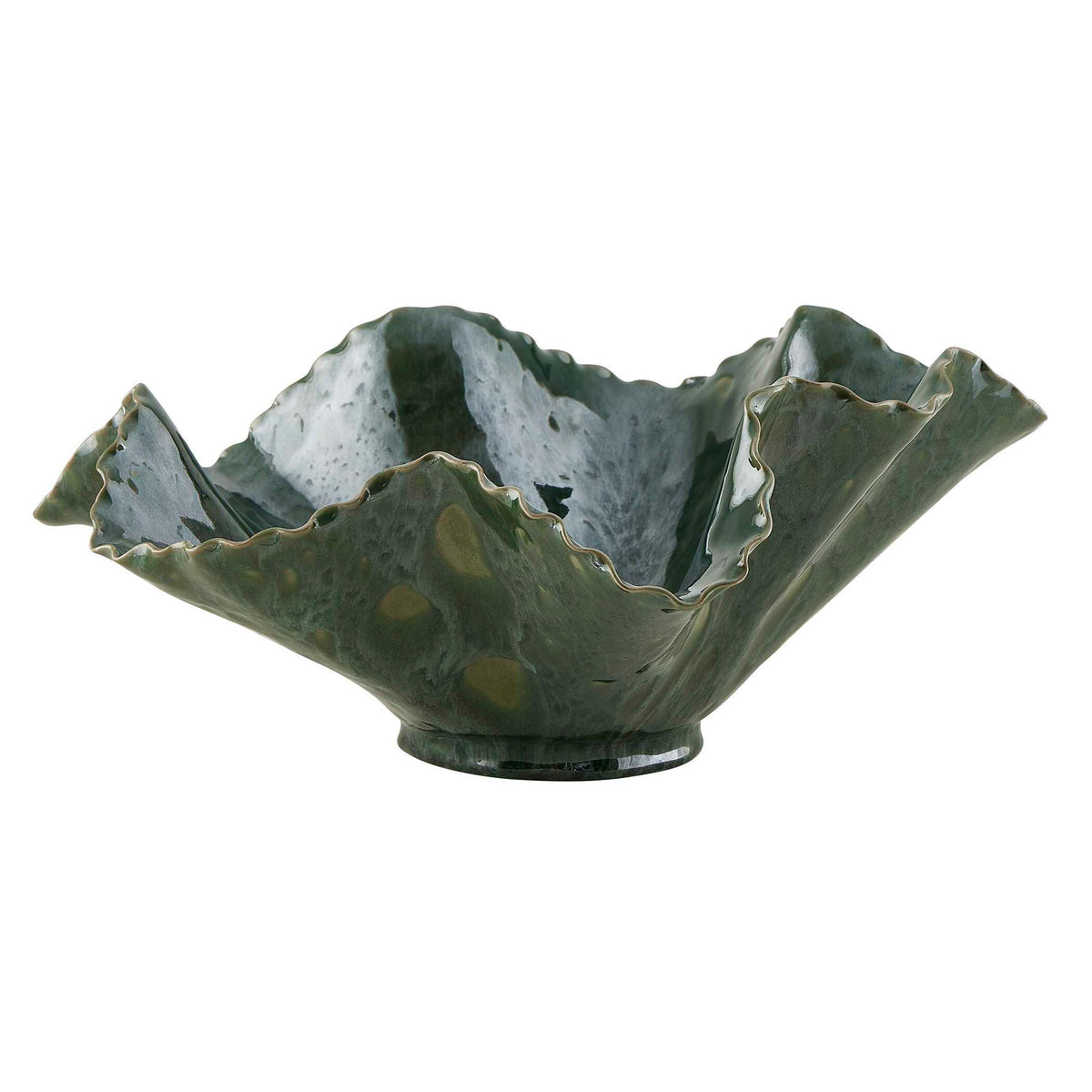 Verdant Bloom - Outdoor Bowl - Emerald Green