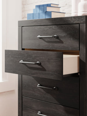 Hollivern - Five Drawer Chest - Dark Gray - R&R Furniture Gallery (Fountain Valley, CA)