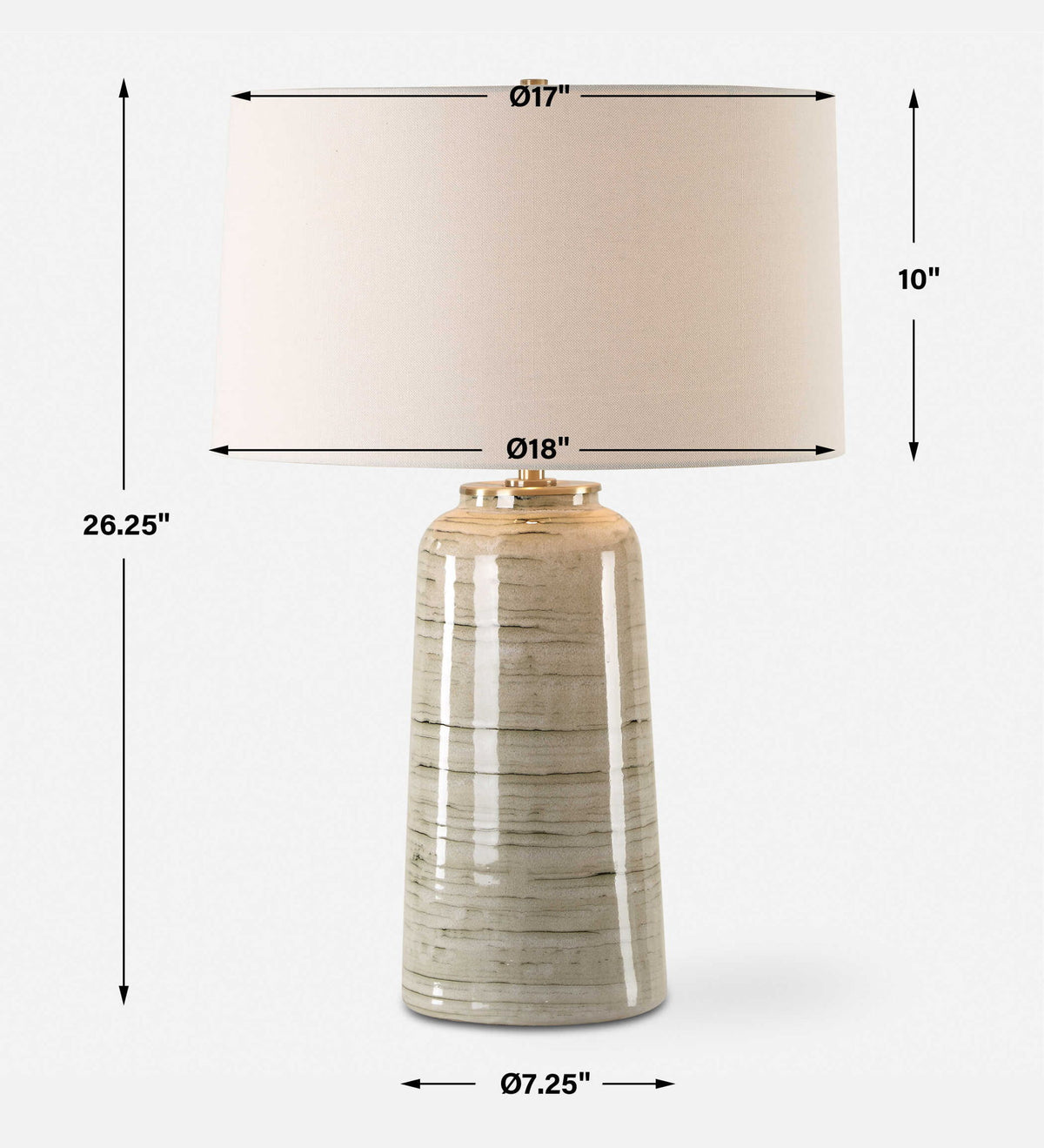 Strata - Tan Glaze Table Lamp