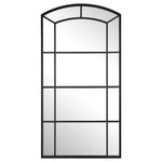 Black oversized arch mirror by Uttermost with a sleek, modern design and a bold curved frame for stylish wall decor.