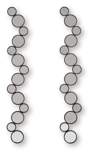 Vinler - Accent Mirror Set (Set of 2) - Black - R&R Furniture Gallery (Fountain Valley, CA)