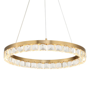 Segovia - Round Crystal LED Chandelier - Gold