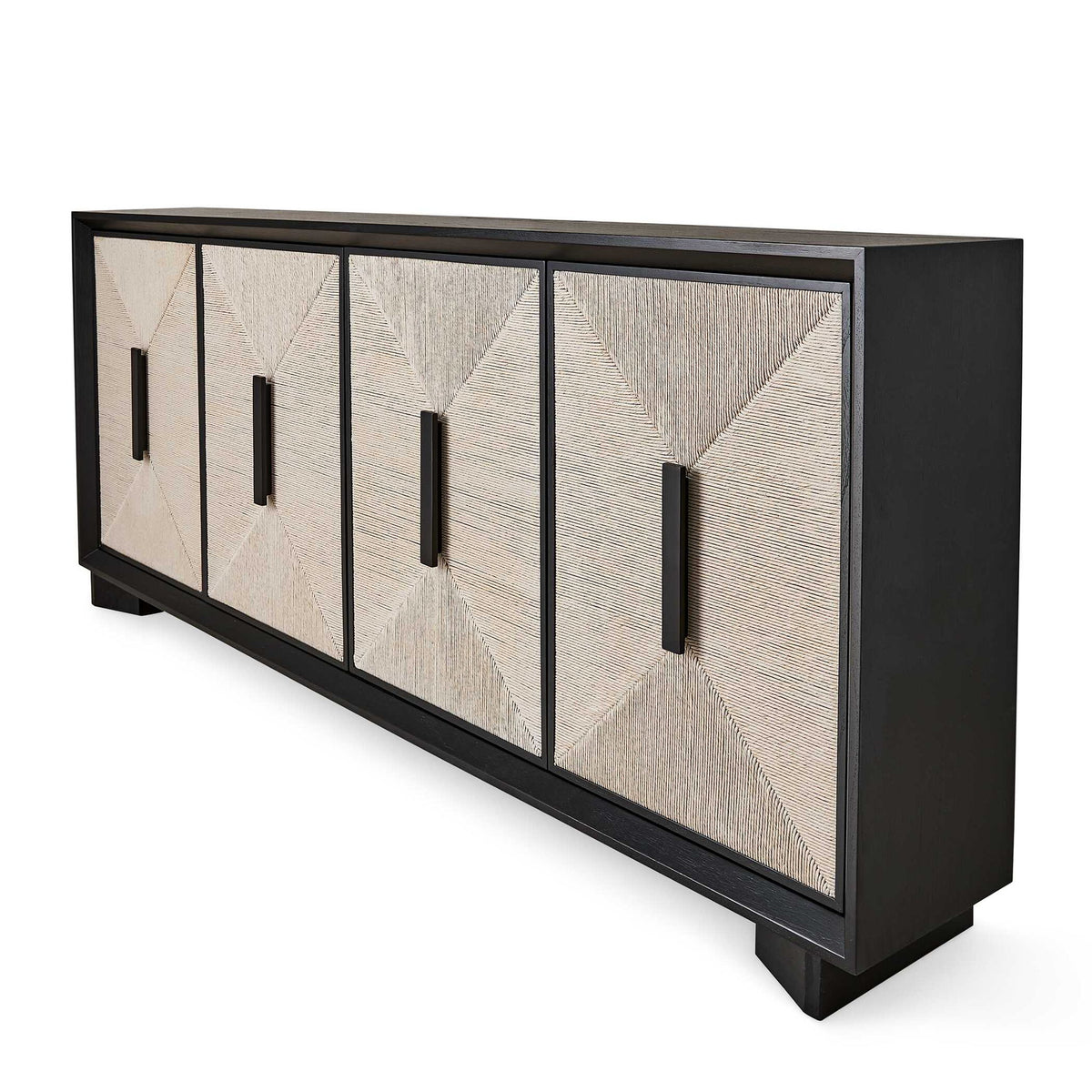 Show Me The Ropes - 4 Door Cabinet - Black / White