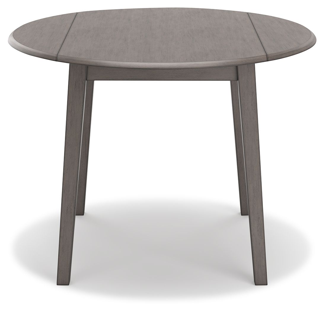 Shullden - Round Drm Drop Leaf Table - Gray - R&R Furniture Gallery (Fountain Valley, CA)