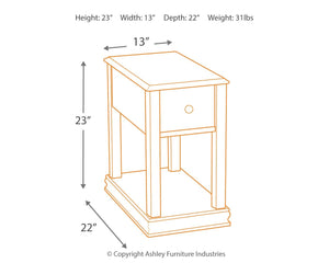 Breegin - Chair Side End Table - Removable Tray - Brown - R&R Furniture Gallery (Fountain Valley, CA)