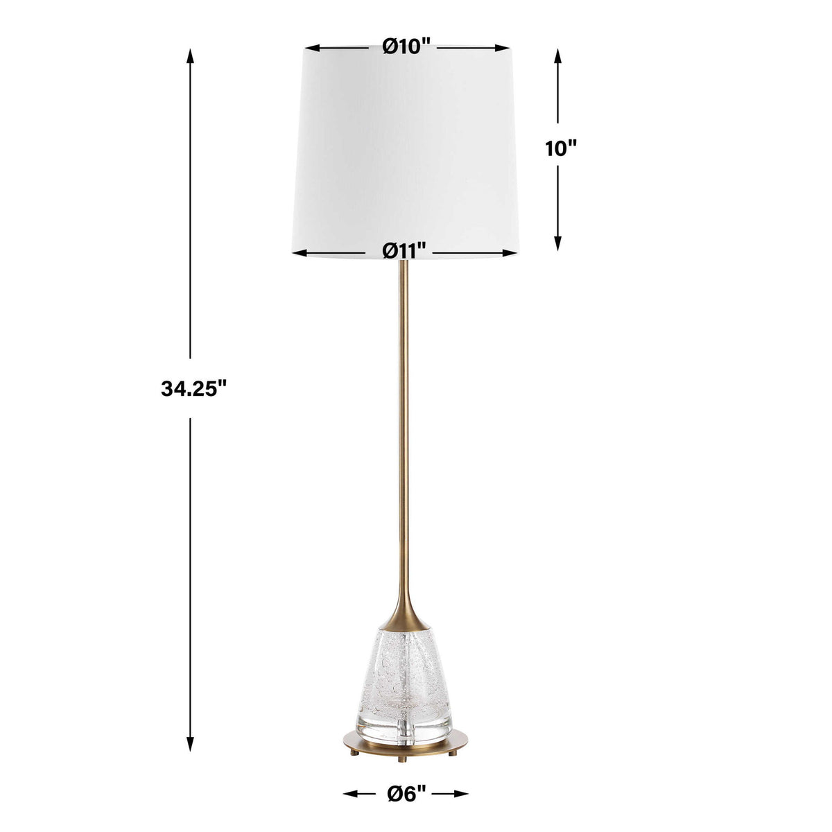 Alistair - Brass Buffet Lamp - Bronze